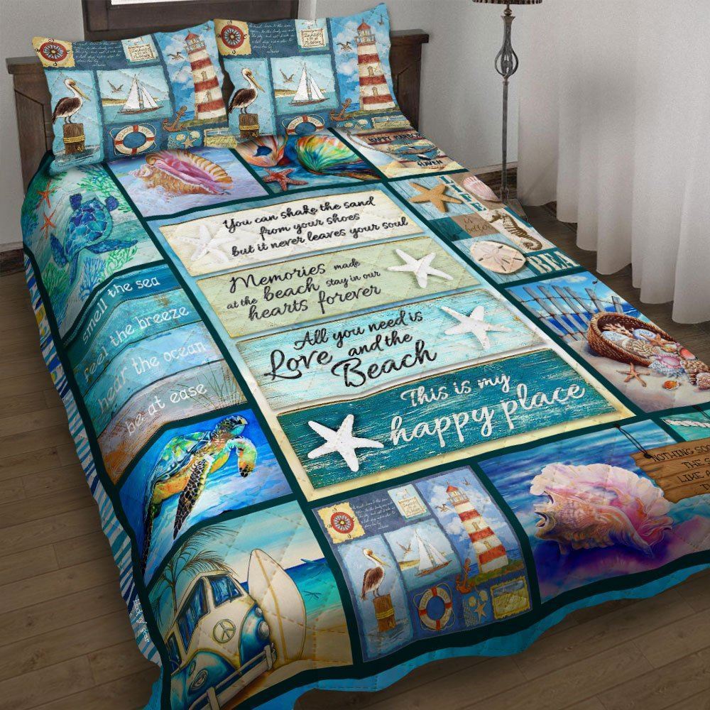 All You Need Is Love And The Beach Quilt Bedding Set