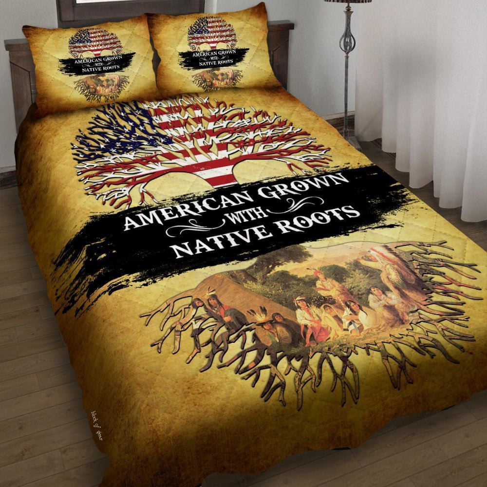 American Grown With Native Roots Quilt Bedding Set