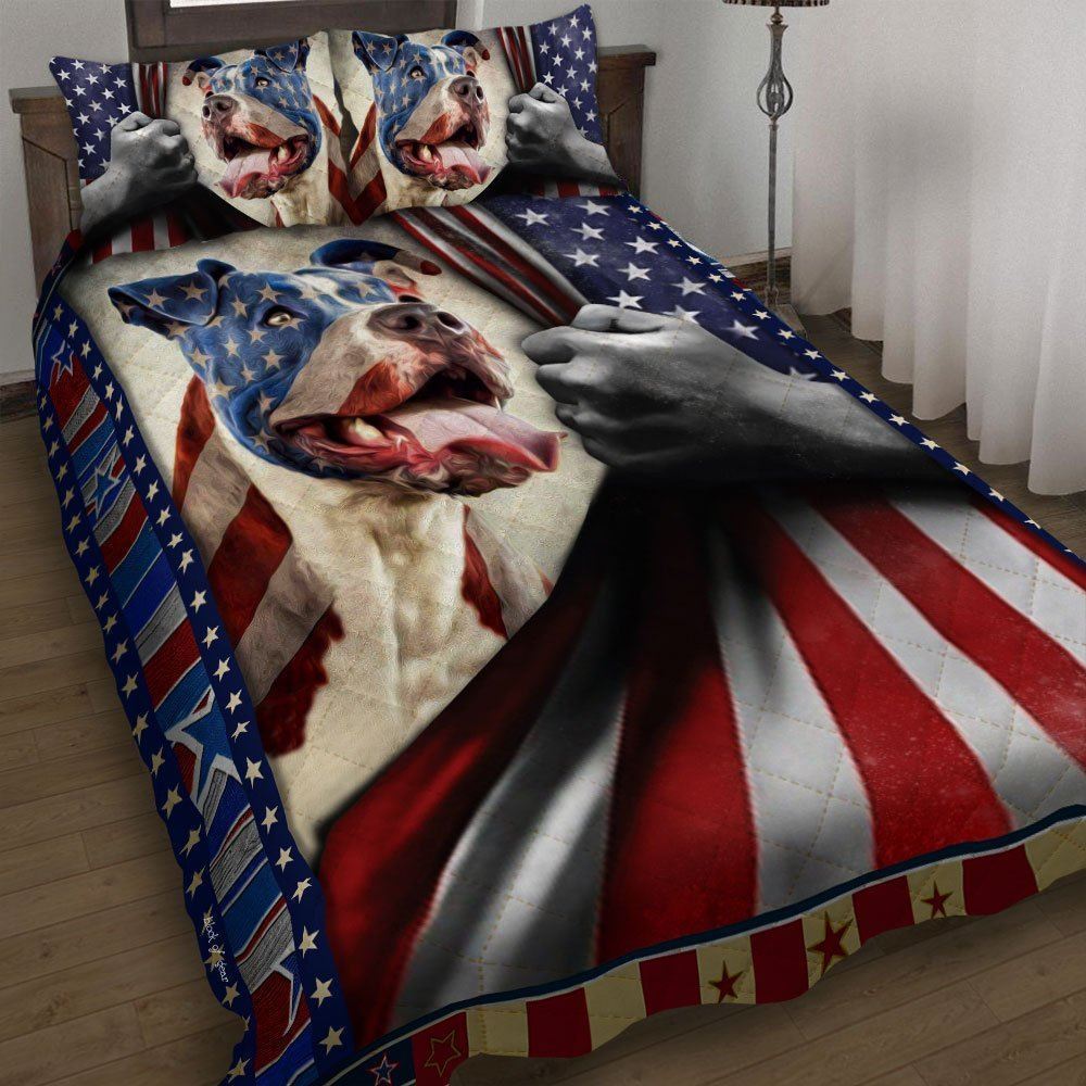 American Pitbull Quilt Bedding Set