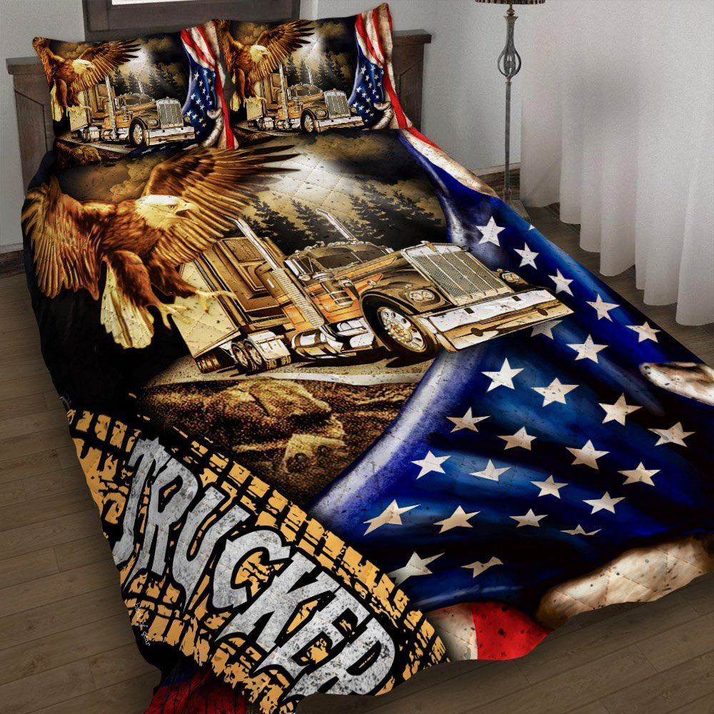 American Trucker Quilt Bedding Set