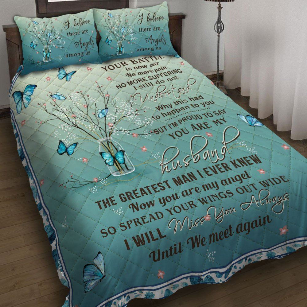 Angel Husband Butterfly Quilt Bedding Set