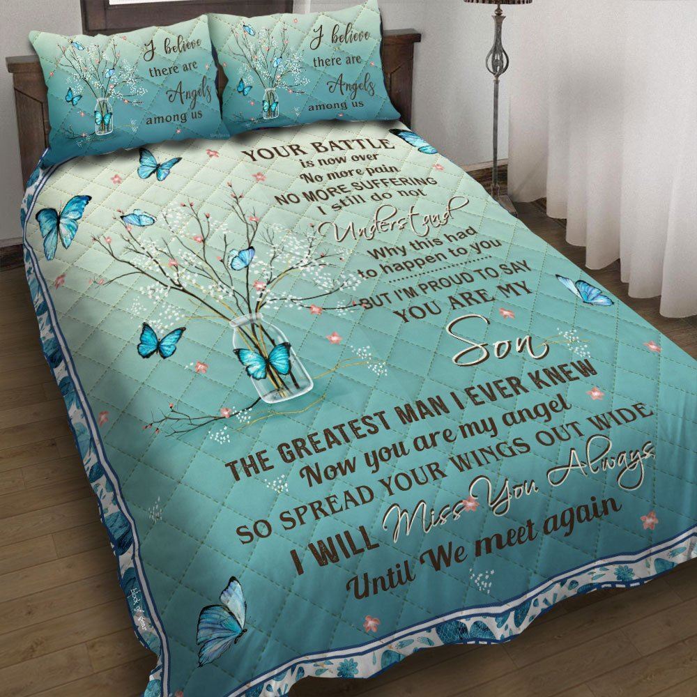 Angel Son Butterfly Quilt Bedding Set