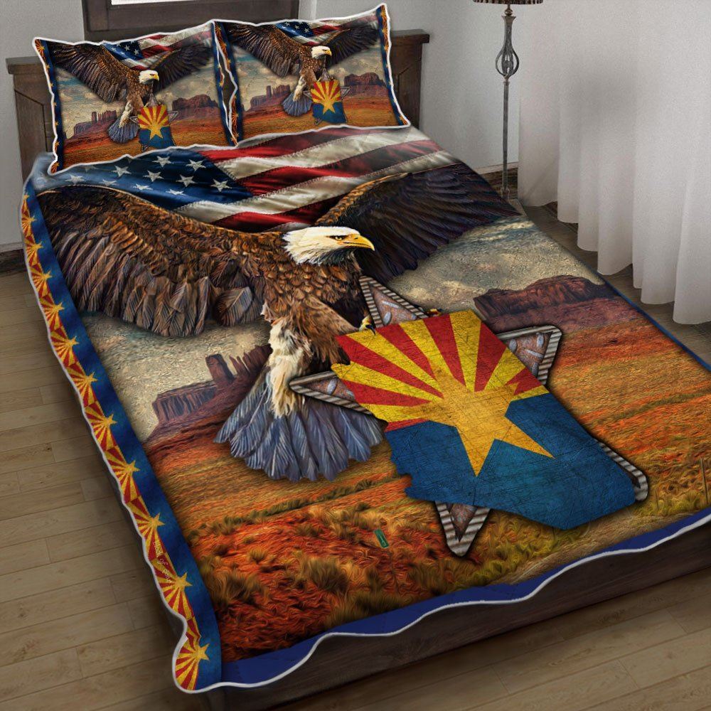 Arizona State Eagle Quilt Bedding Set