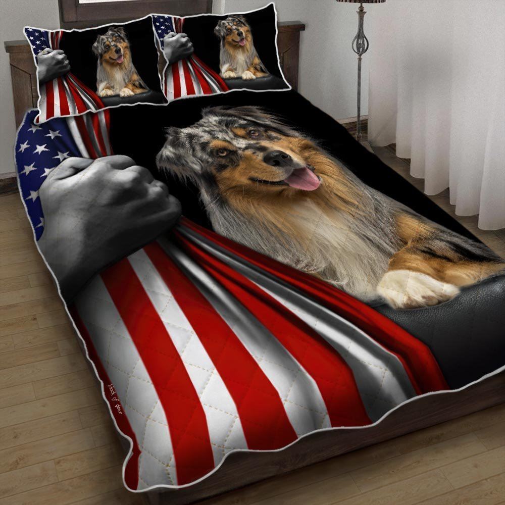 Australian Shepherd Quilt Bedding Set-dzyps