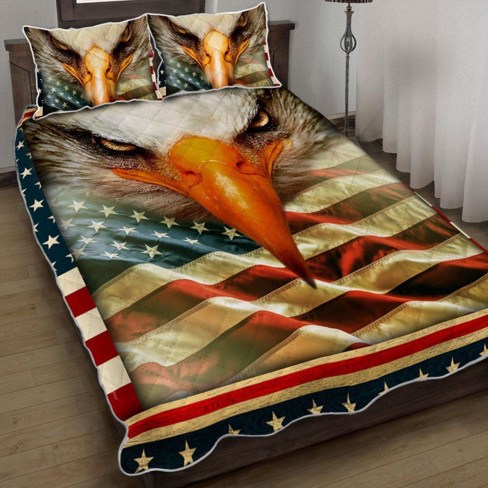 Bald Eagle American Quilt Bedding Set