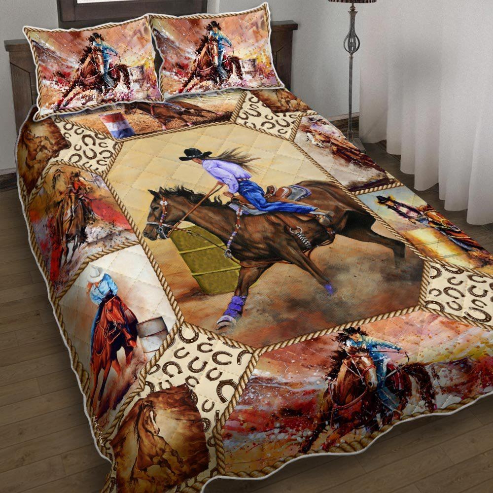 Barrel Racing Quilt Bedding Set-yizkg