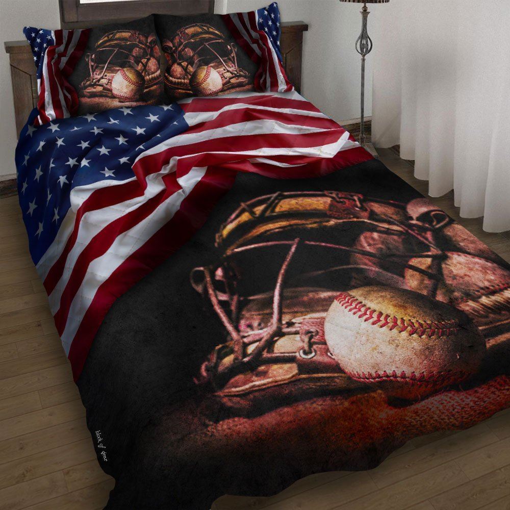 Baseball American Quilt Bedding Set-2cgd6