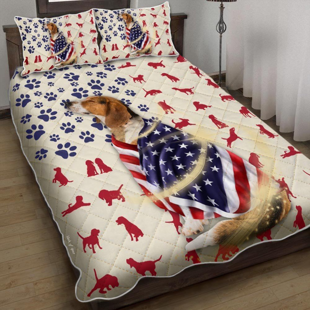 Beagle Dog Wrapped In Glory Quilt Bedding Set-mc557