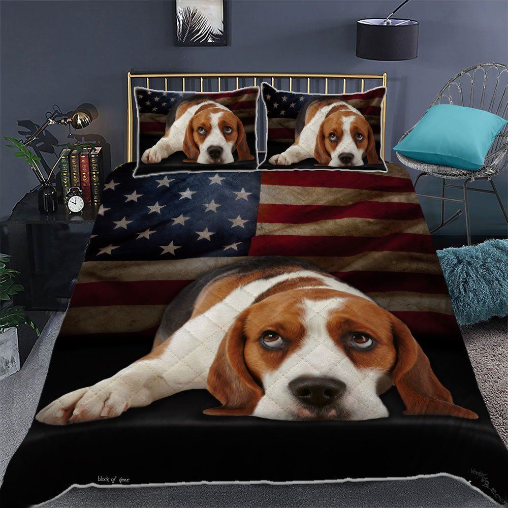 Beagle Quilt Bedding Set