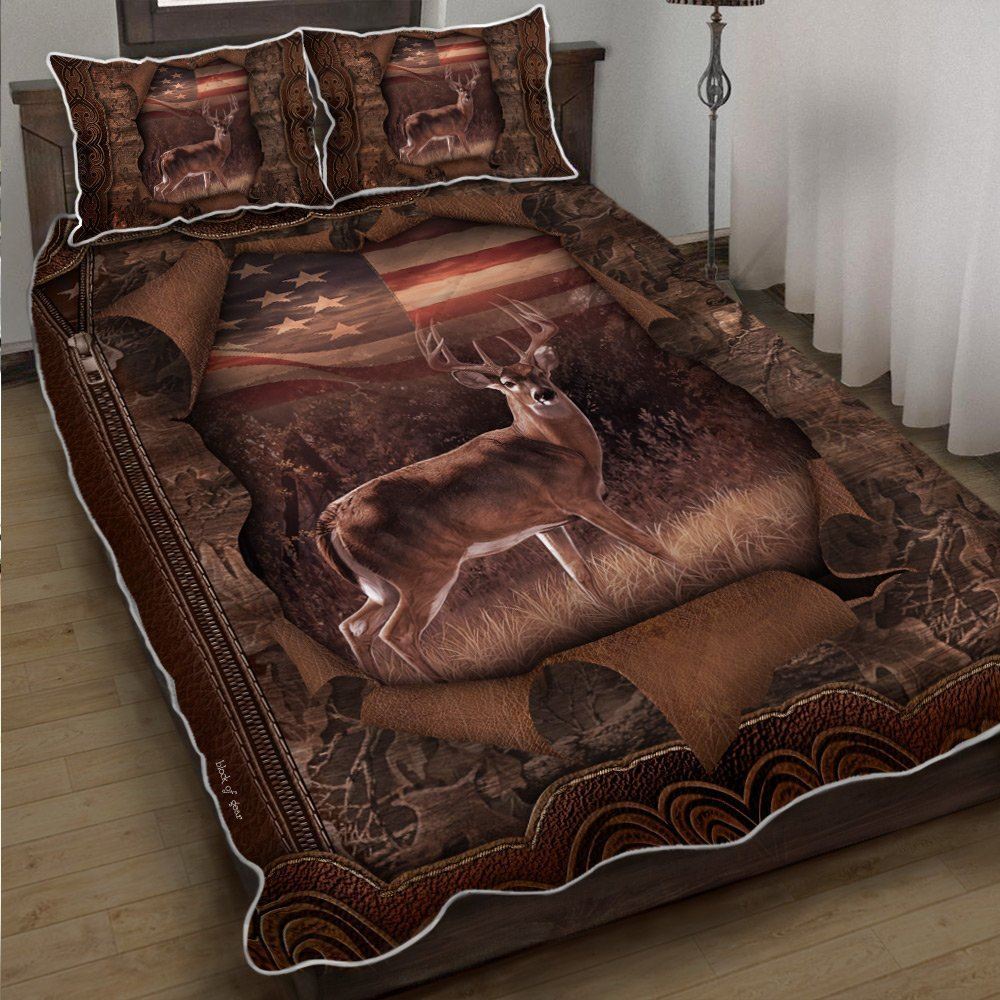 Beautiful Deer Quilt Bedding Set