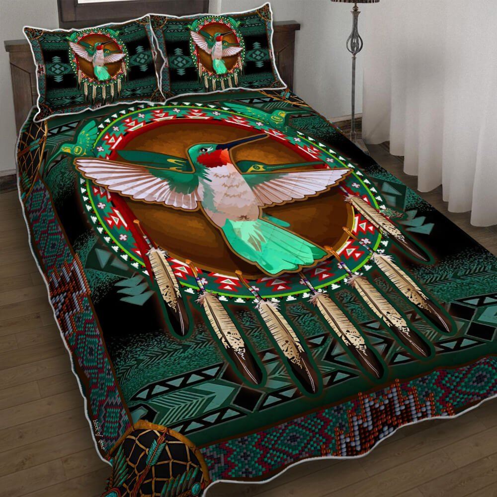 Beautiful Hummingbird V1 Quilt Bedding Set-king 90″x102″