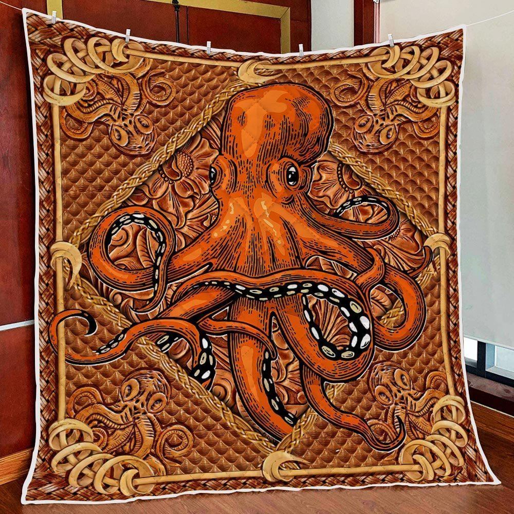 Beautiful Octopus Quilt Blanket