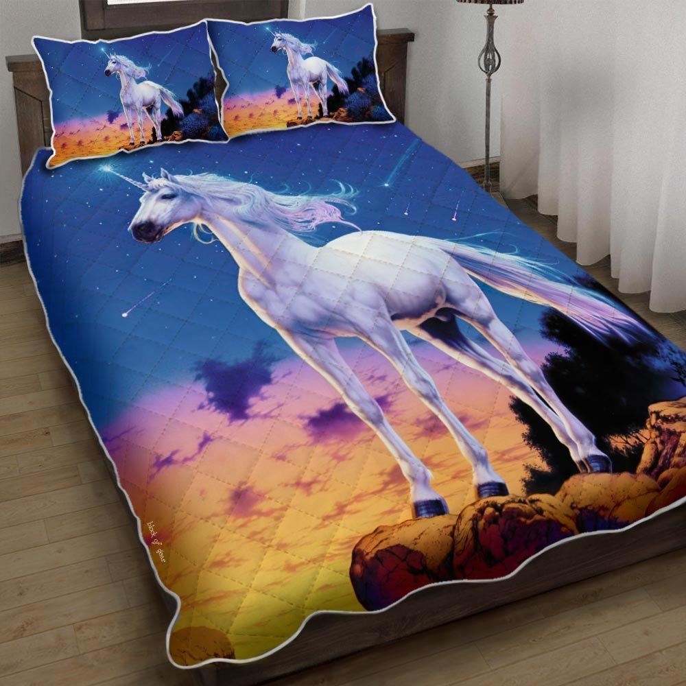 Beautiful Unicorn Bedding Quilt Bedding Set