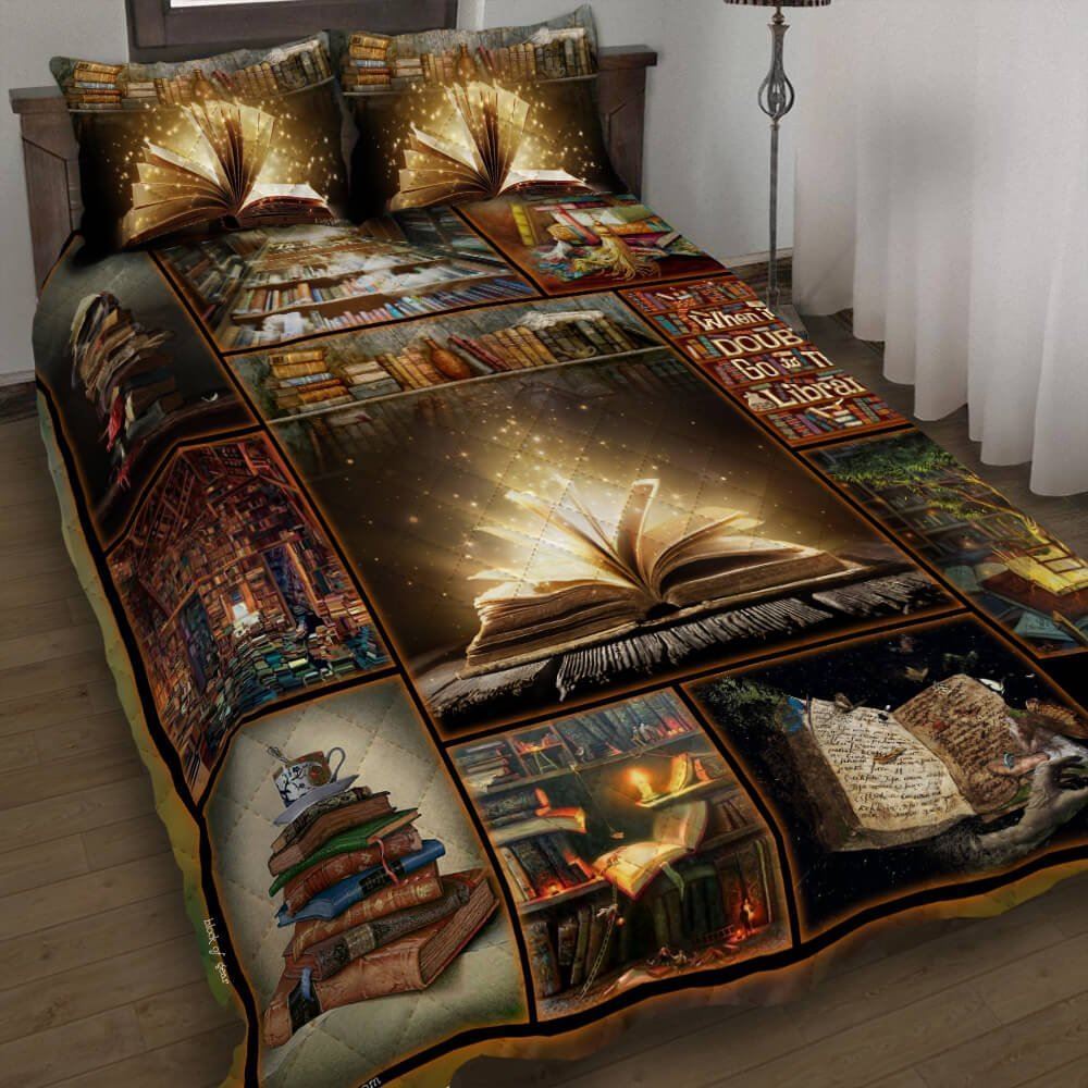 Book Lover Quilt Bedding Set