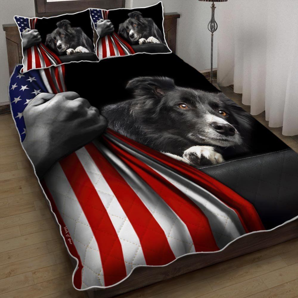 Border Collie Quilt Bedding Set-wyejx