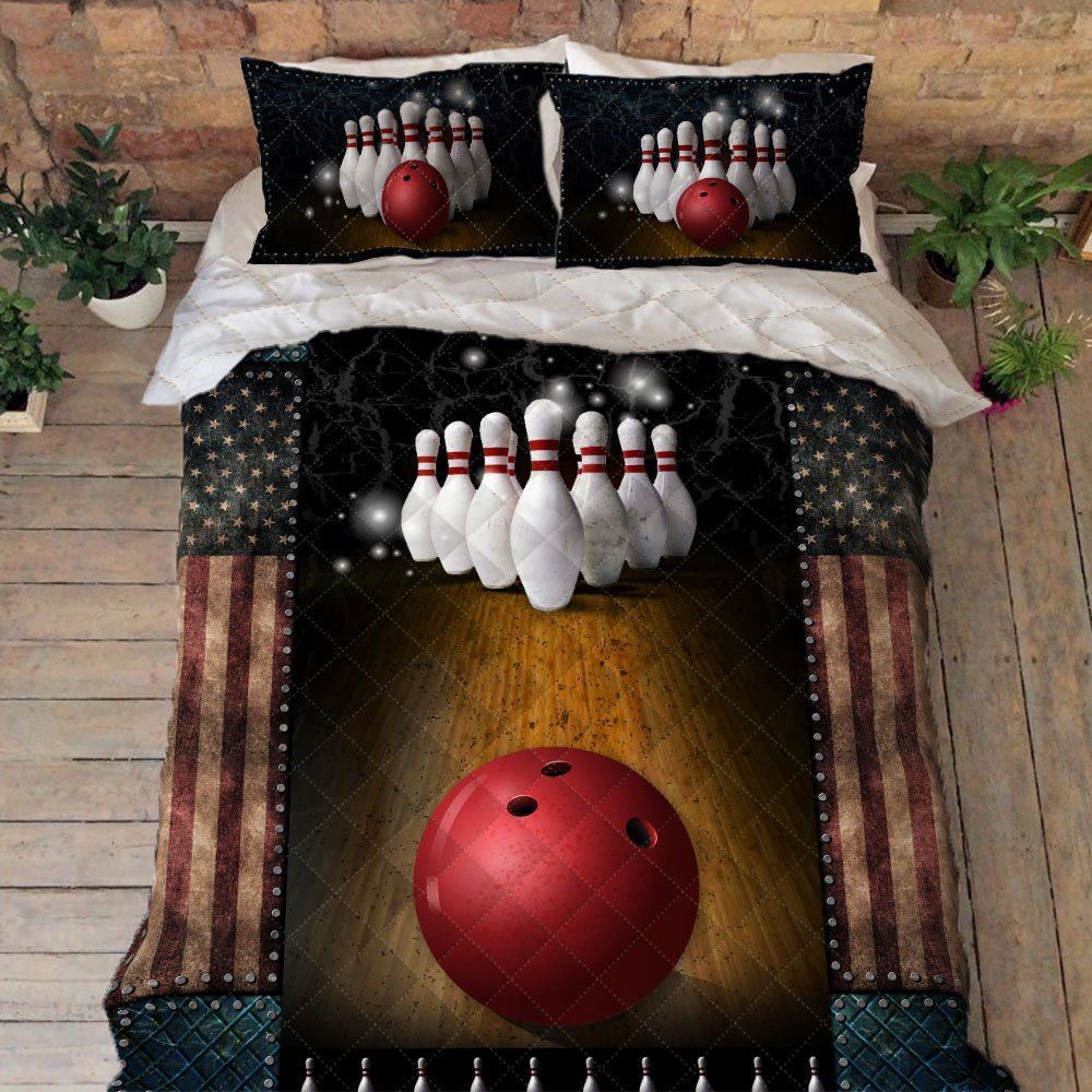 Bowling Quilt Bedding Set Anl95qsv5