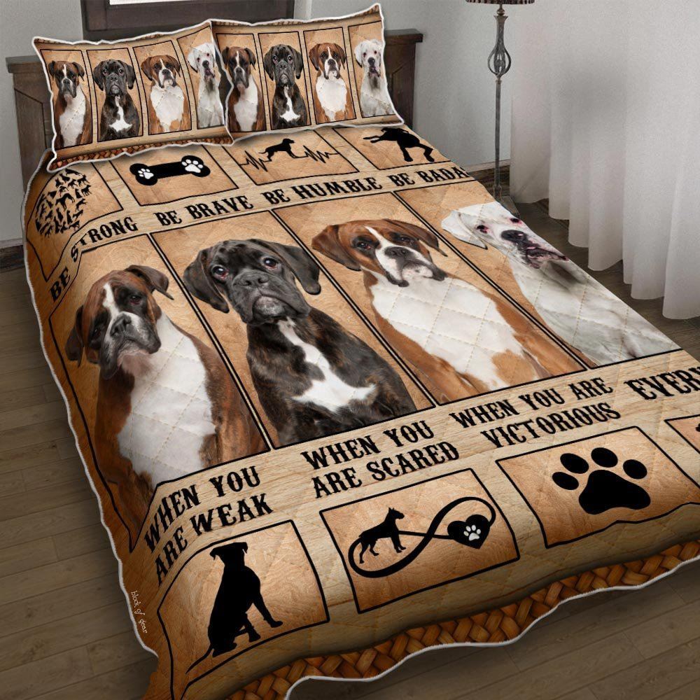 Boxer Be Badass Everyday Quilt Bedding Set