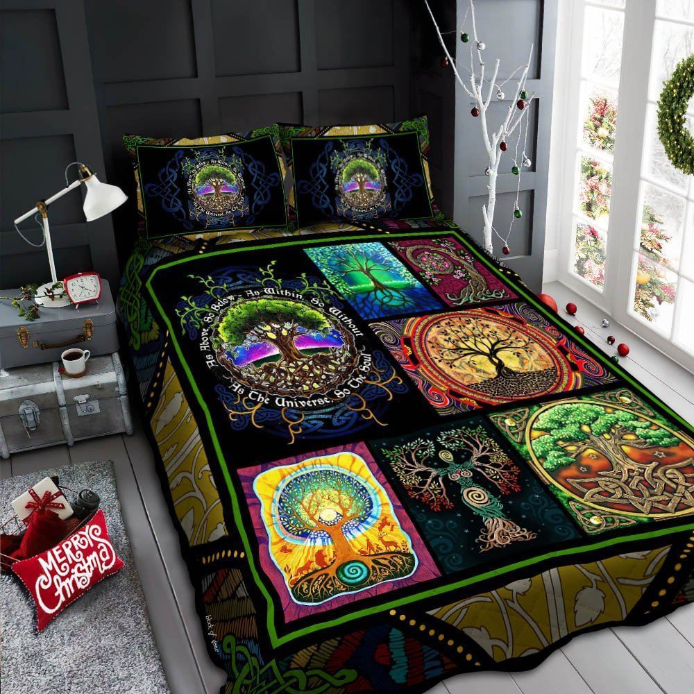 Celtic Tree Of Life Quilt Bedding Set-2dhz2