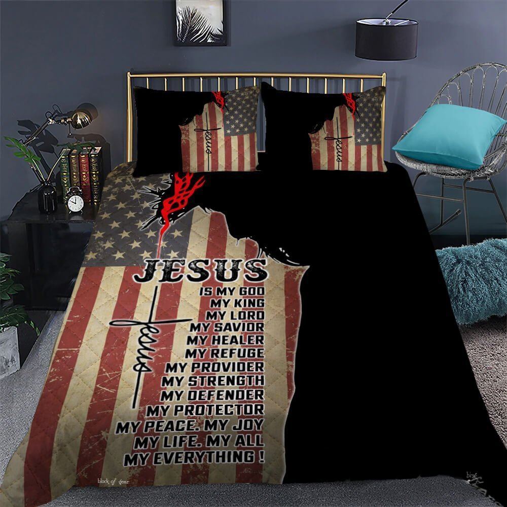 Christian Jesus Quilt Bedding Set-dse45