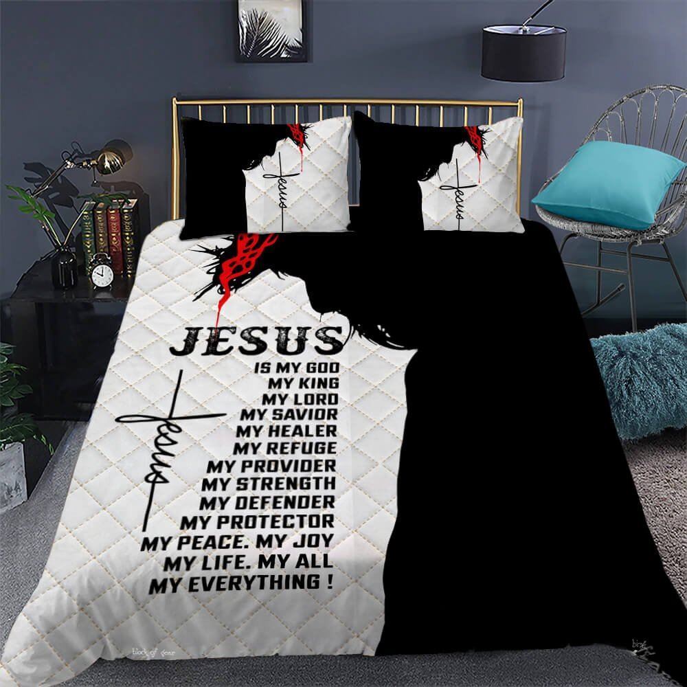 Christian Jesus Quilt Bedding Set