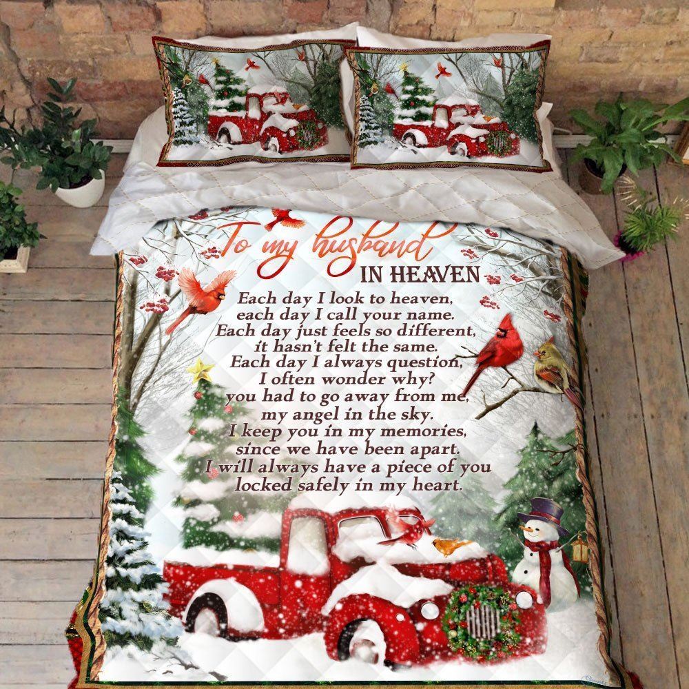 Christmas Quilt Bedding Set A Piece Of You Locked Safely In My Heart Anl254qs