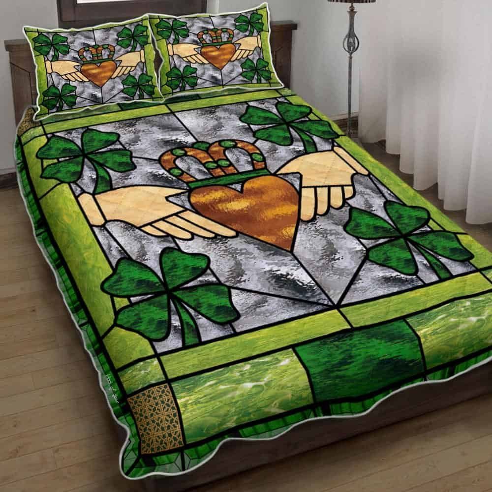 Claddagh Ring Irish Quilt Bedding Set