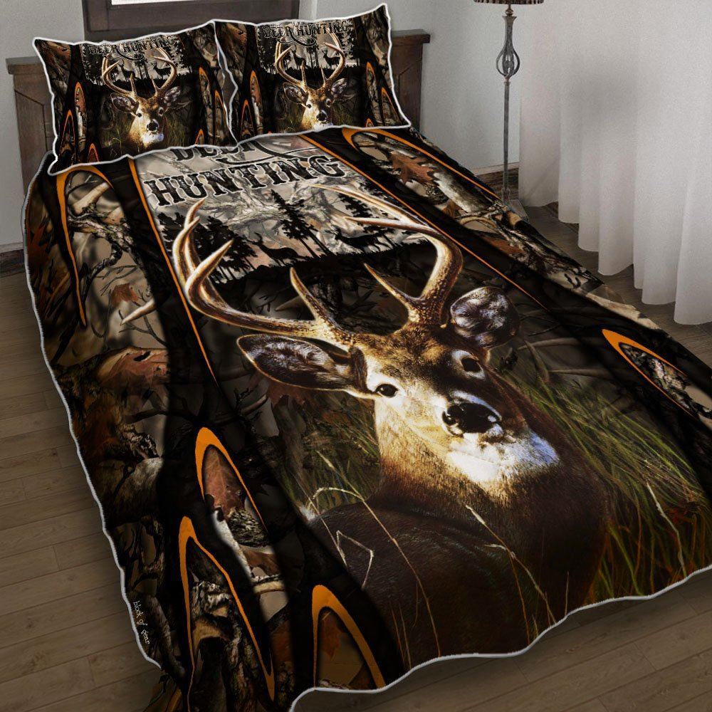 Deer Hunting Quilt Bedding Set-de8i5