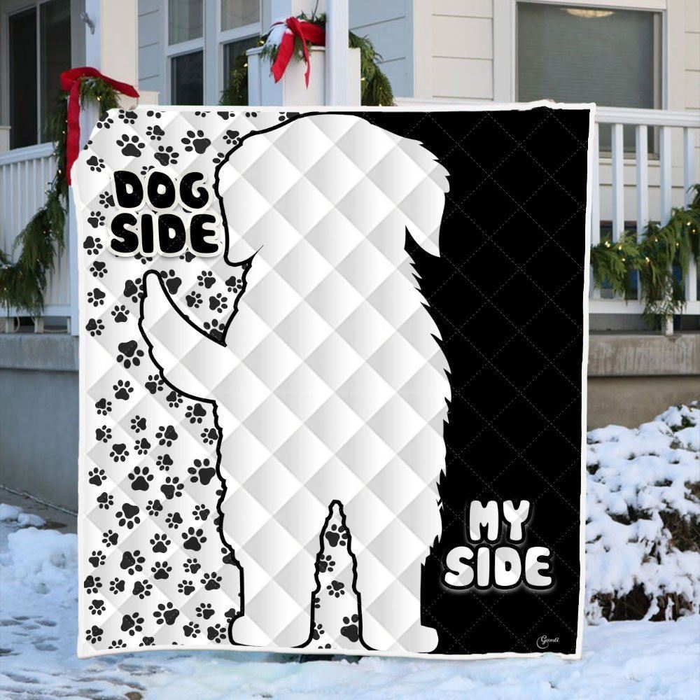 Dog Paws Print Quilt Blanket Dog Side My Side Bnl511q