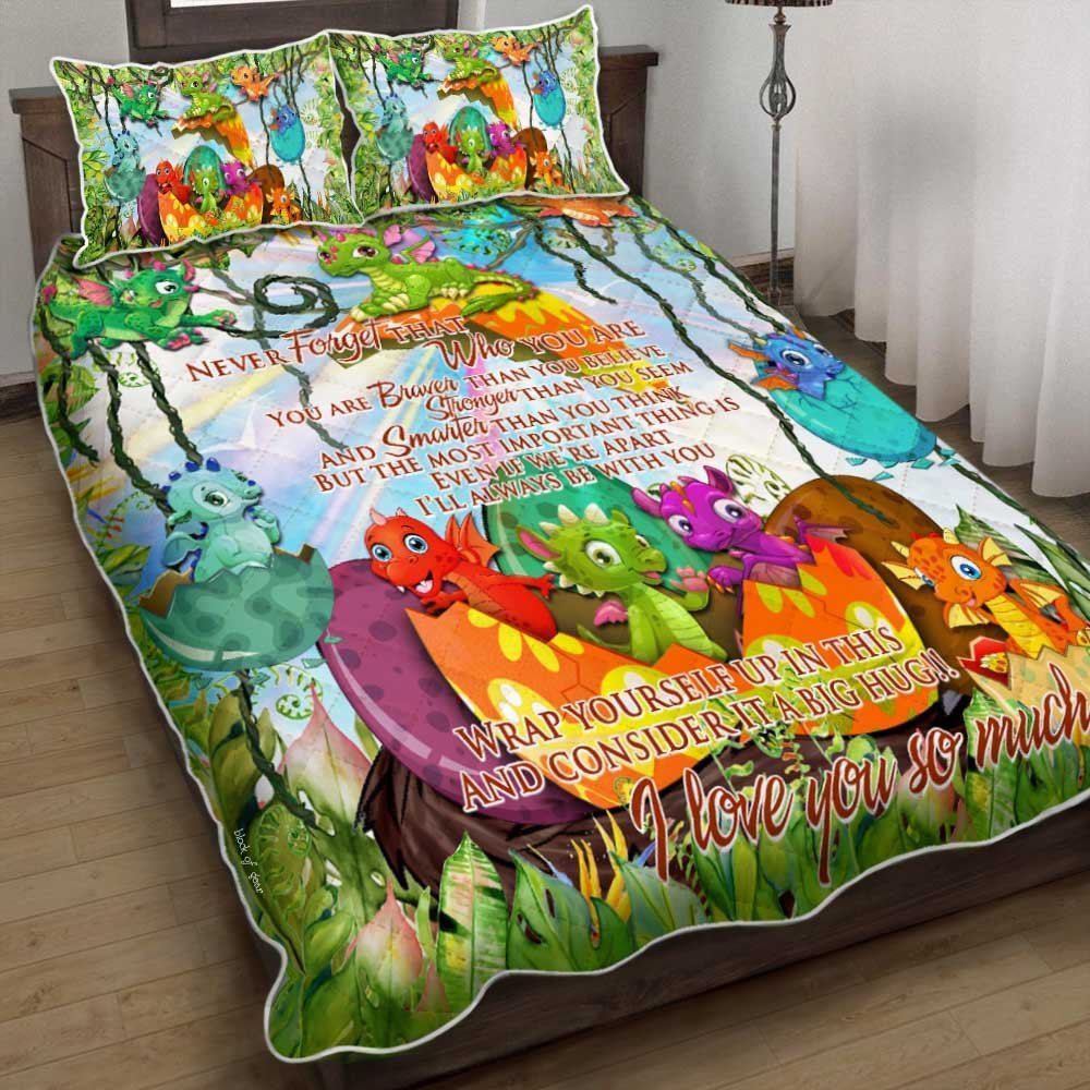 Dragon Eggs To My Boy Quilt Bedding Set