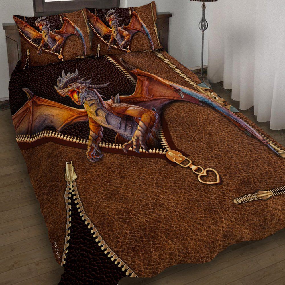 Dragon Zipper 3d Quilt Bedding Set Lnt417qs