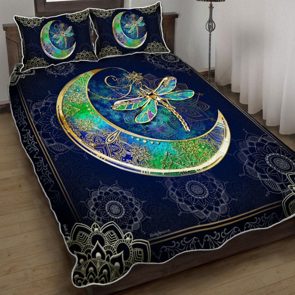 Dragonfly Moon Quilt Bedding Set Psl75qs