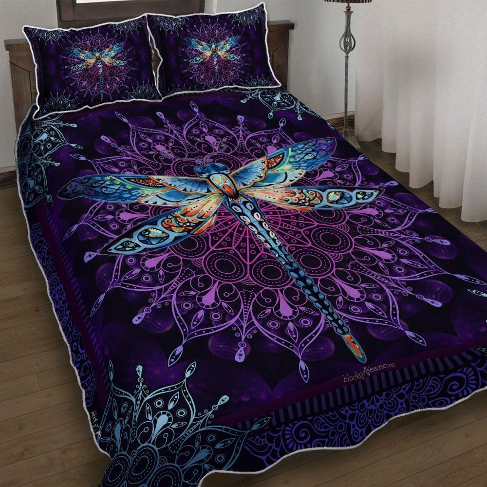 Dragonfly Quilt Bedding Set Psl1106qs