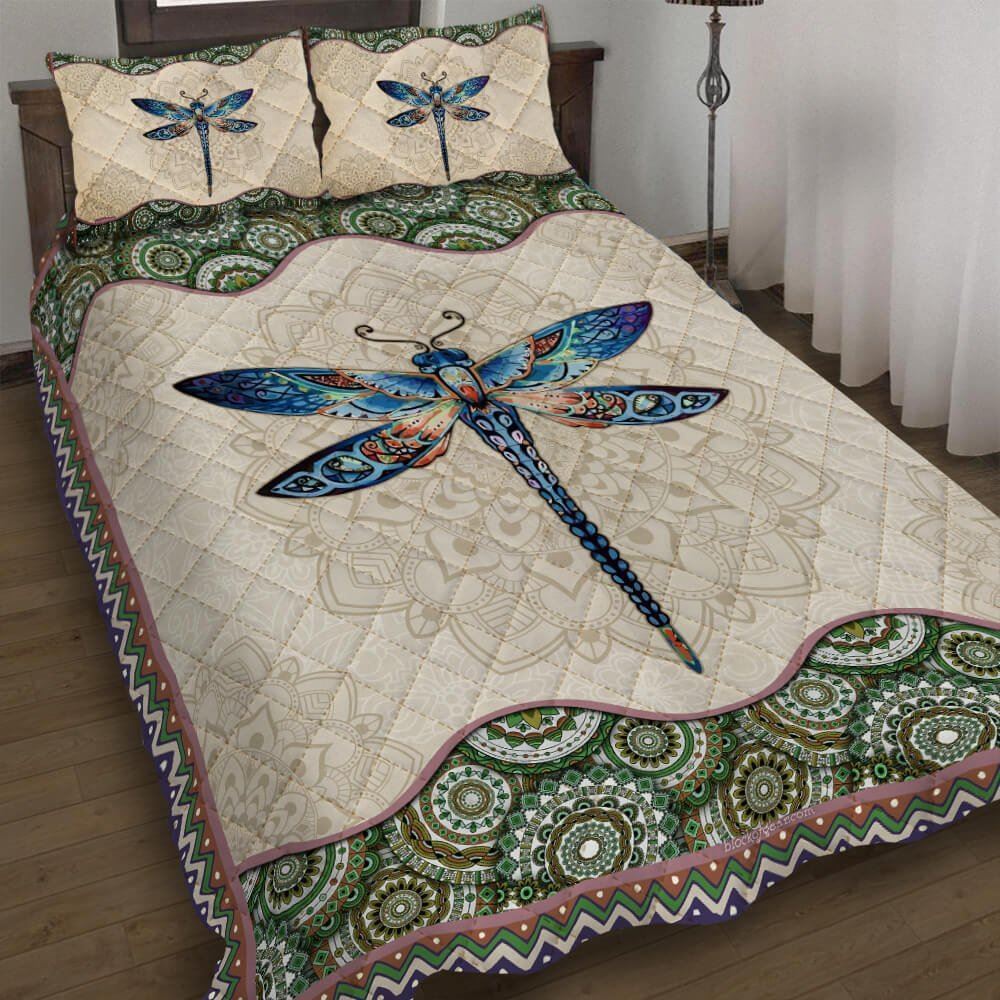 Dragonfly Quilt Bedding Set Psl1106qsv1