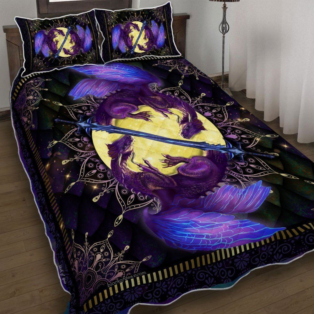 Dragons Of The Moon Quilt Bedding Set