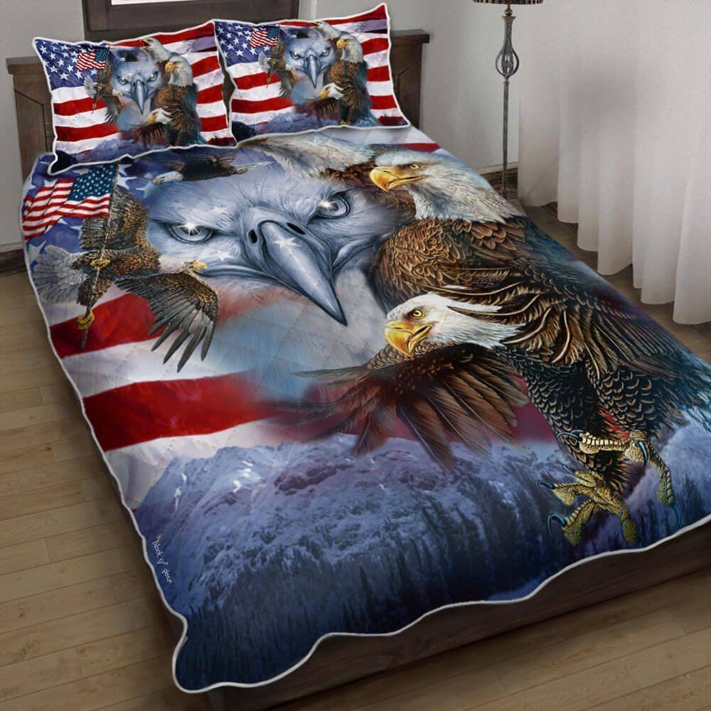 Eagle American Patriot Quilt Bedding Set Thb3420qs