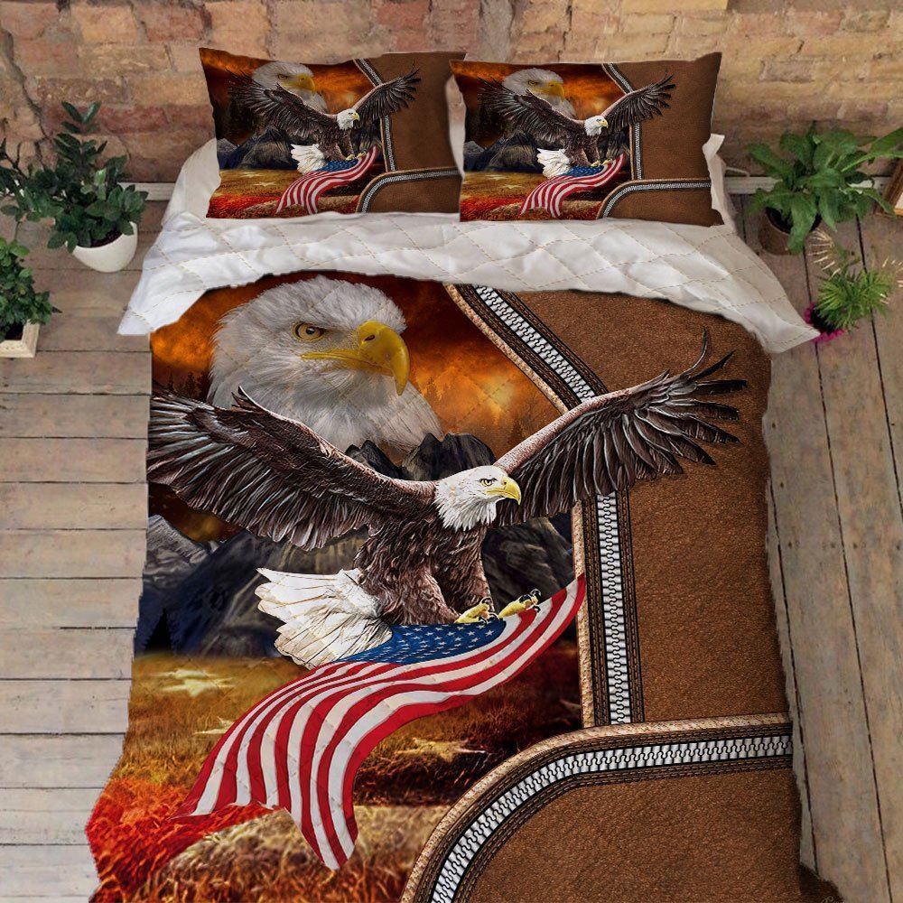 Eagle American Patriot Quilt Bedding Set Thn3526qs