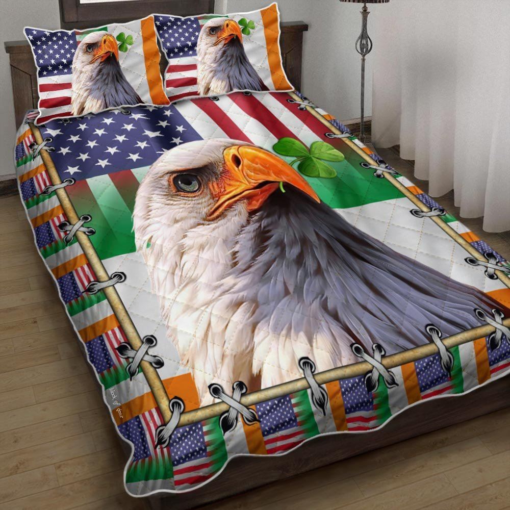 Eagle Shamrock Quilt Bedding Set