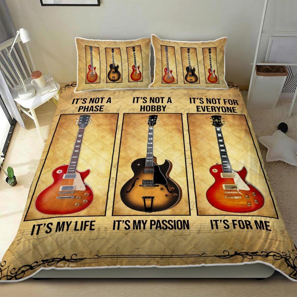Electric Guitar Is My Life Quilt Bedding Set