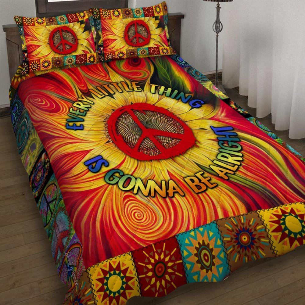 Every Little Thing Is Gonna Be Alright Sunflower Quilt Bedding Set