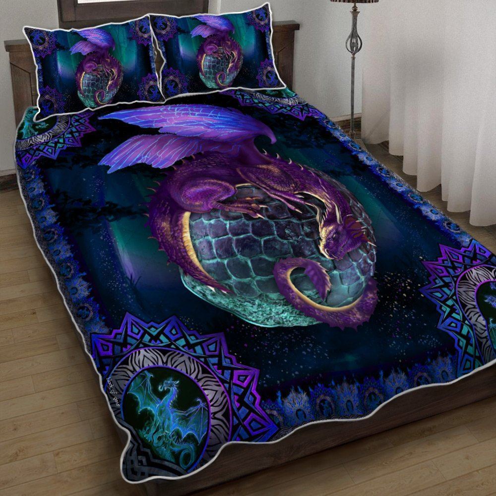 Fantasy Dragon Egg Quilt Bedding Set