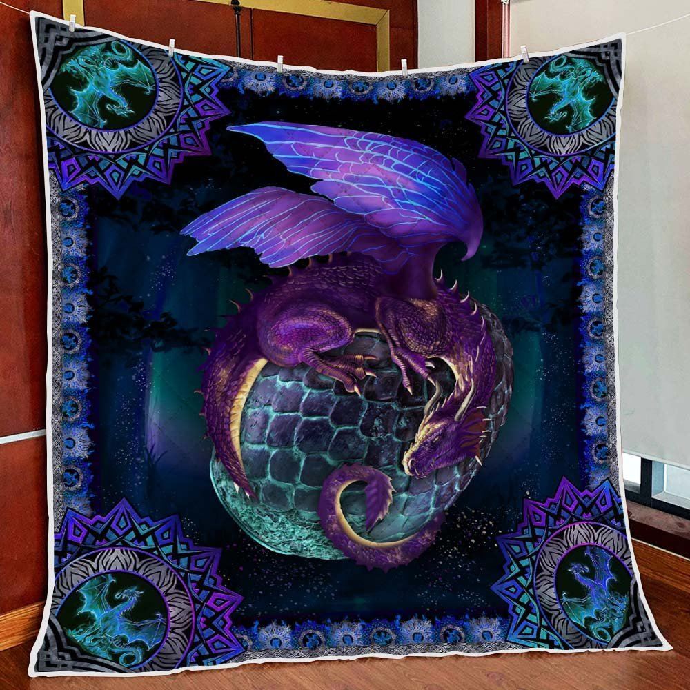 Fantasy Dragon Egg Quilt Blanket