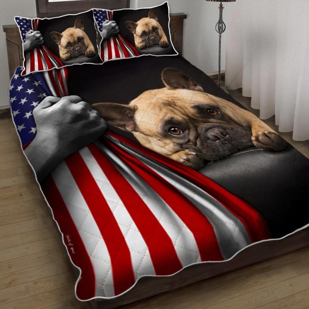 French Bulldog Lover American Us Quilt Bedding Set