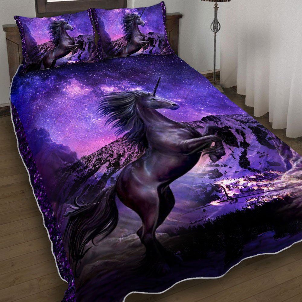 Galaxy Unicorn Quilt Bedding Set