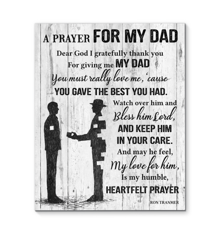A Prayer For My Dad Wall Art Canvas
