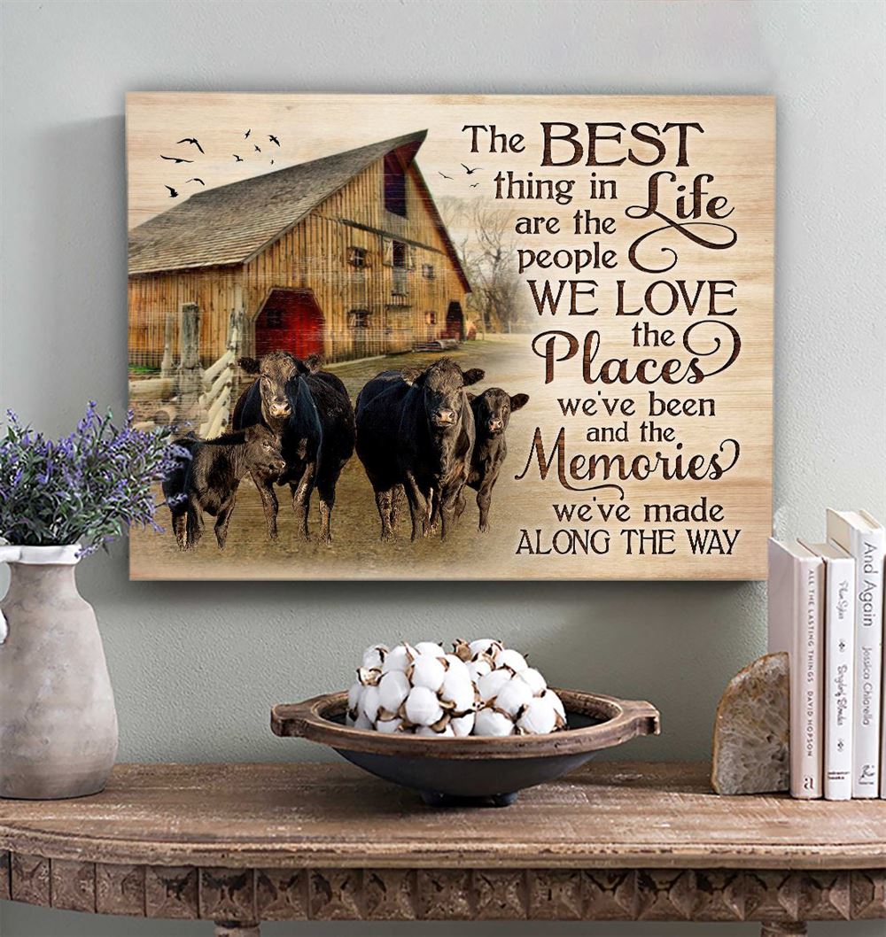 Angus Cattle Canvas The Memories Weve Made Along The Way Wall Art