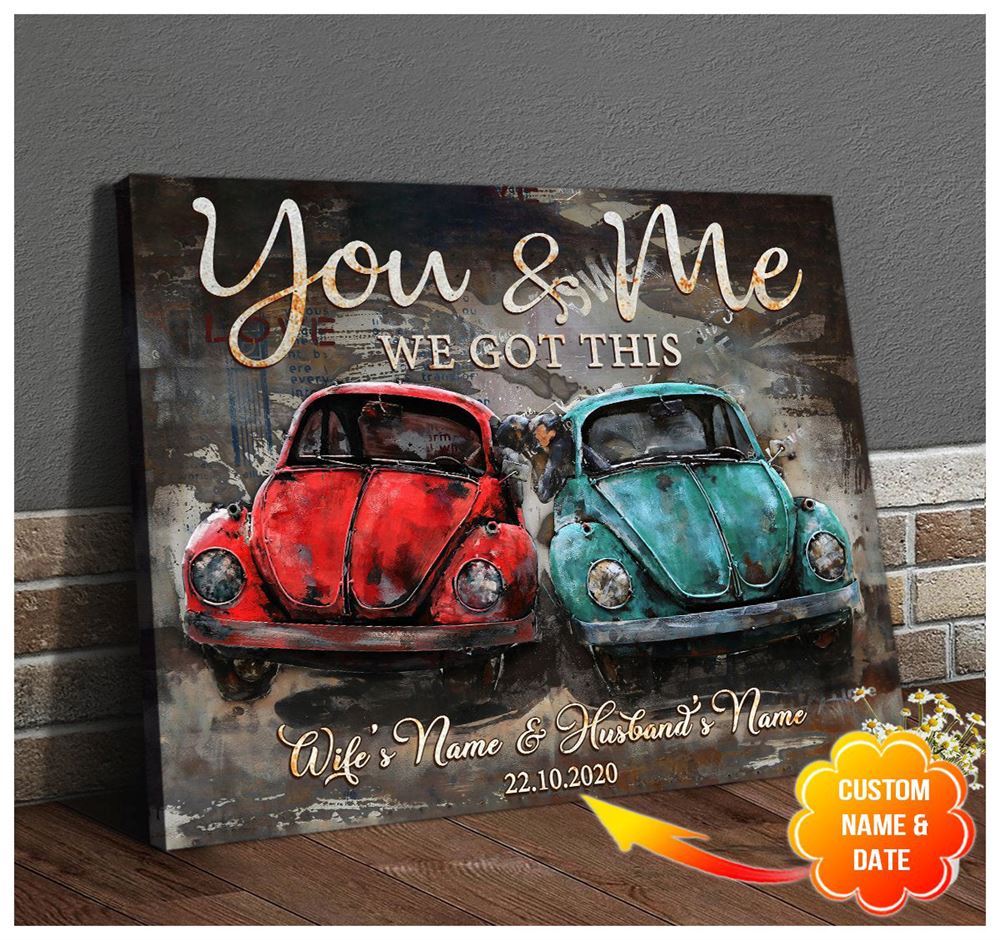 Auto Racing Custom Name Date Canvas You And Me We Got This Wedding Anniversary Gift