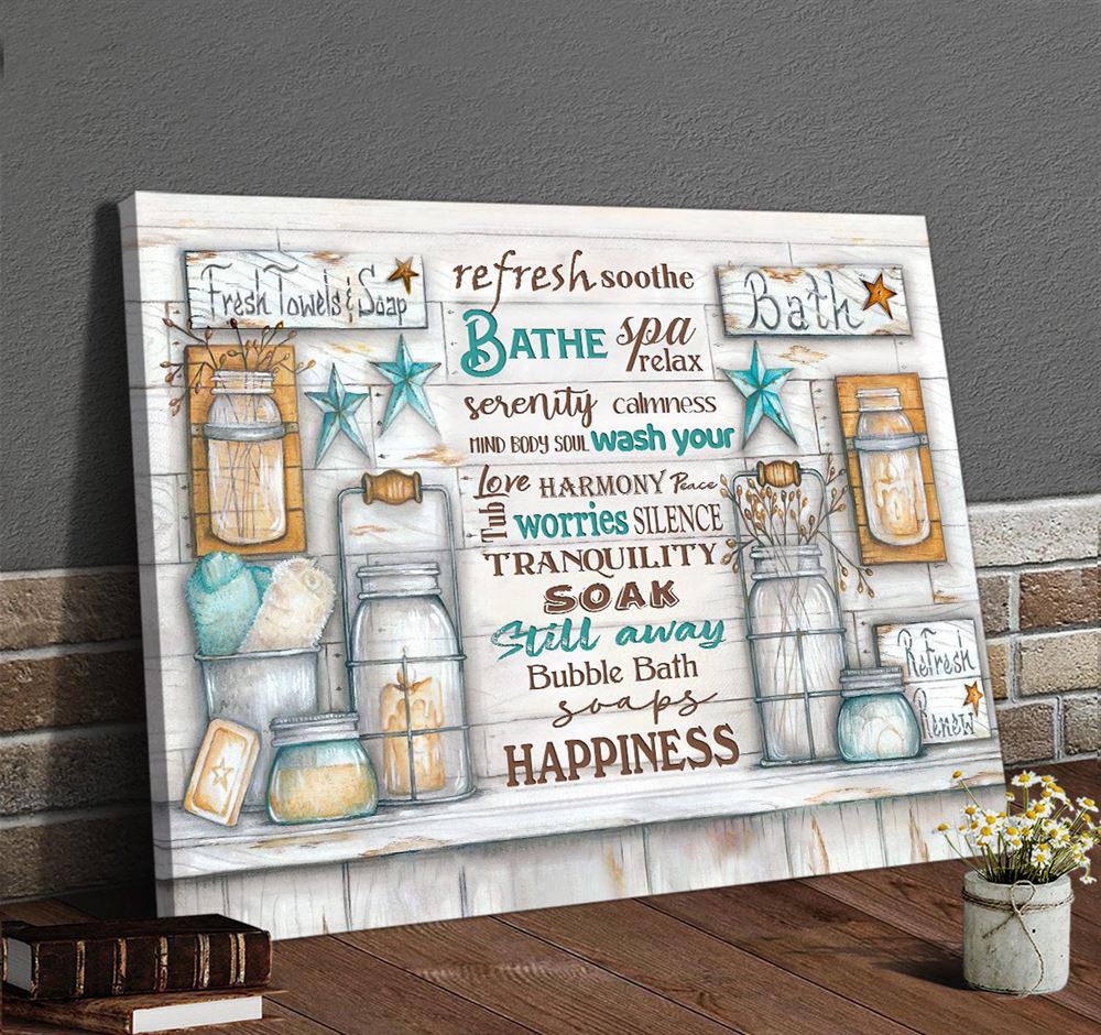 Awesome Bathroom Canvases Wall Art - Bathroom Words