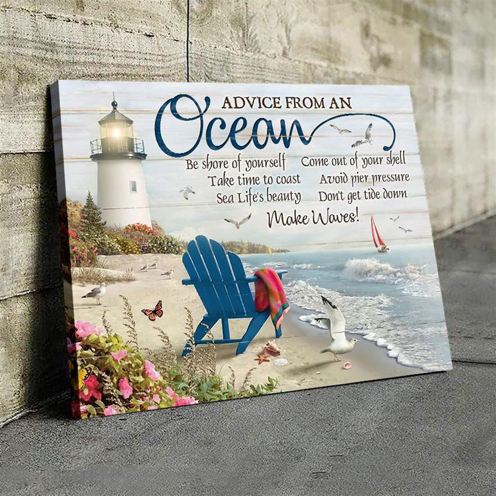 Awesome Beach Canvas Advice From An Ocean Wall Art