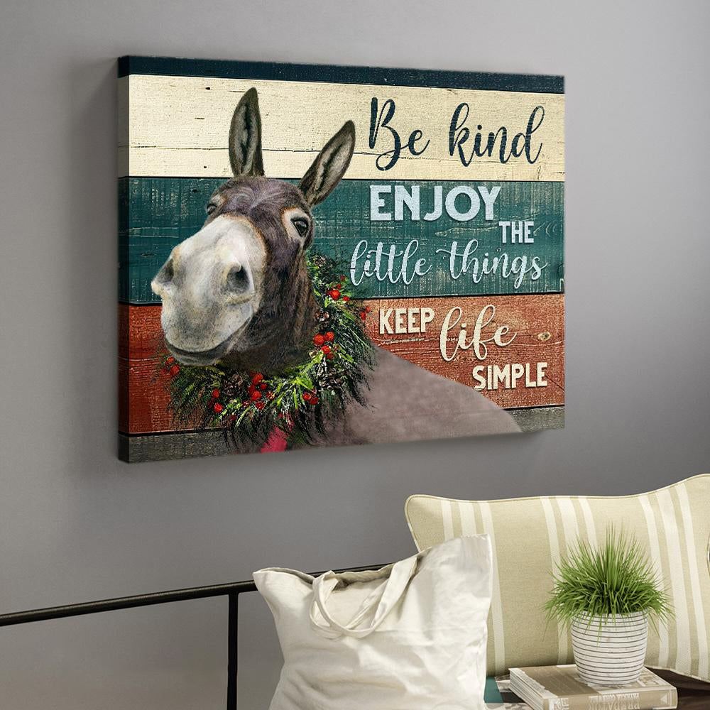 Awesome Canvas Donkey Hanging Wall Print Art Idea For House Decor Be Kind
