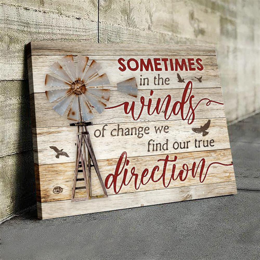 Awesome Canvas Windmill Hanging Wall Art Decor Idea About Farmlife - True Direction